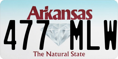AR license plate 477MLW