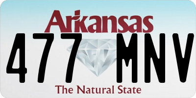 AR license plate 477MNV