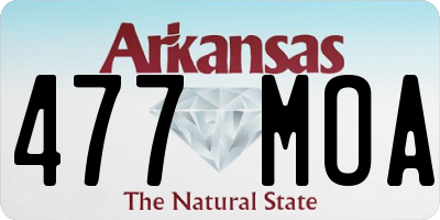 AR license plate 477MOA