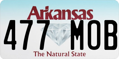 AR license plate 477MOB