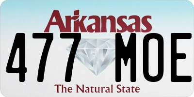 AR license plate 477MOE