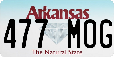 AR license plate 477MOG