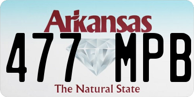 AR license plate 477MPB