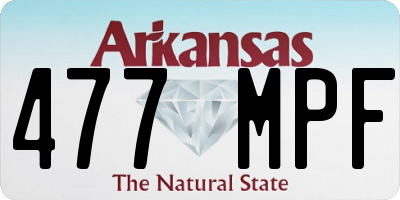AR license plate 477MPF