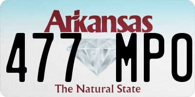 AR license plate 477MPO