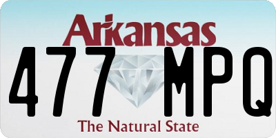 AR license plate 477MPQ
