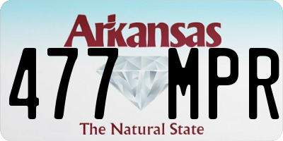 AR license plate 477MPR