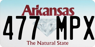 AR license plate 477MPX