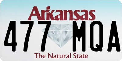 AR license plate 477MQA