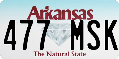 AR license plate 477MSK