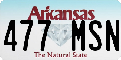 AR license plate 477MSN