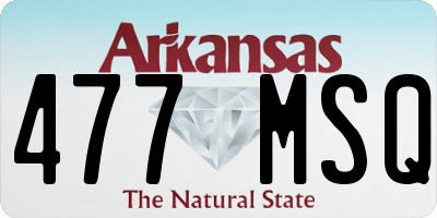 AR license plate 477MSQ