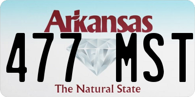AR license plate 477MST