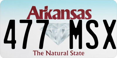 AR license plate 477MSX