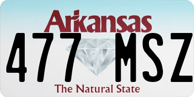 AR license plate 477MSZ