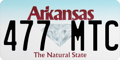 AR license plate 477MTC