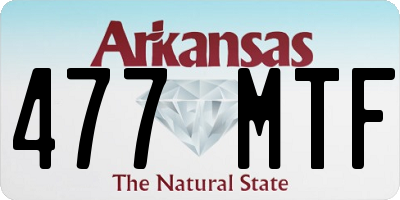 AR license plate 477MTF