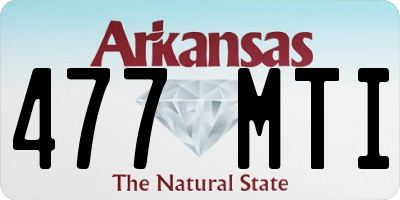 AR license plate 477MTI
