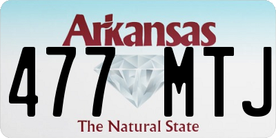 AR license plate 477MTJ