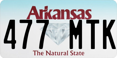 AR license plate 477MTK