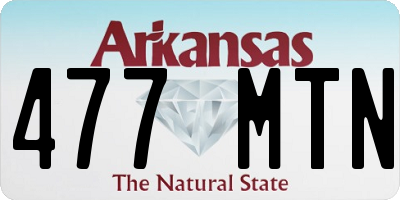 AR license plate 477MTN