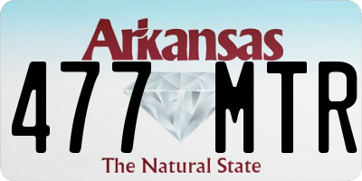 AR license plate 477MTR