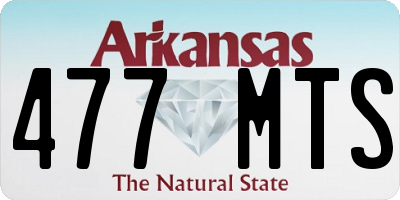 AR license plate 477MTS