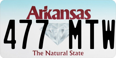 AR license plate 477MTW