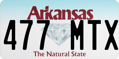 AR license plate 477MTX