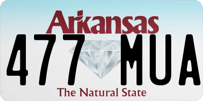 AR license plate 477MUA