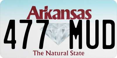 AR license plate 477MUD