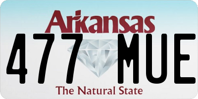 AR license plate 477MUE