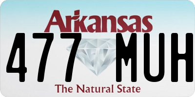AR license plate 477MUH