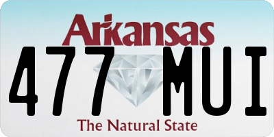 AR license plate 477MUI