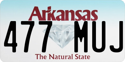 AR license plate 477MUJ