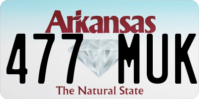AR license plate 477MUK