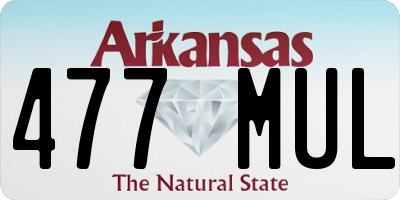 AR license plate 477MUL