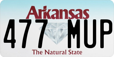 AR license plate 477MUP