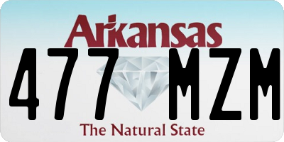 AR license plate 477MZM