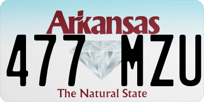 AR license plate 477MZU