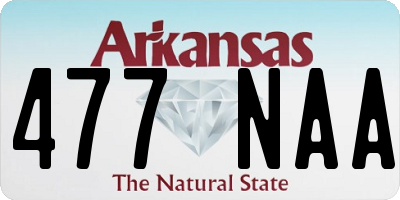 AR license plate 477NAA