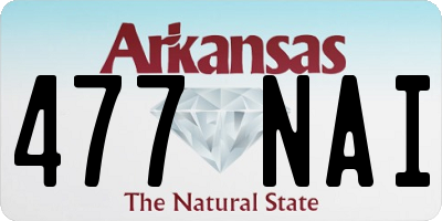 AR license plate 477NAI