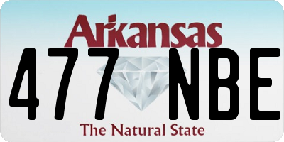 AR license plate 477NBE