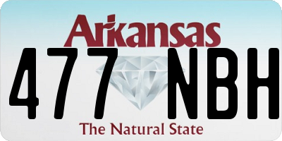 AR license plate 477NBH