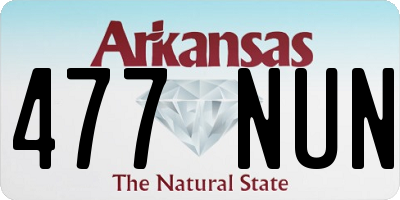 AR license plate 477NUN