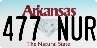 AR license plate 477NUR