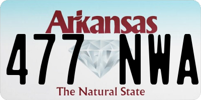 AR license plate 477NWA