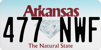 AR license plate 477NWF