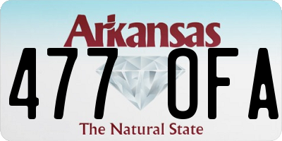 AR license plate 477OFA