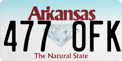AR license plate 477OFK